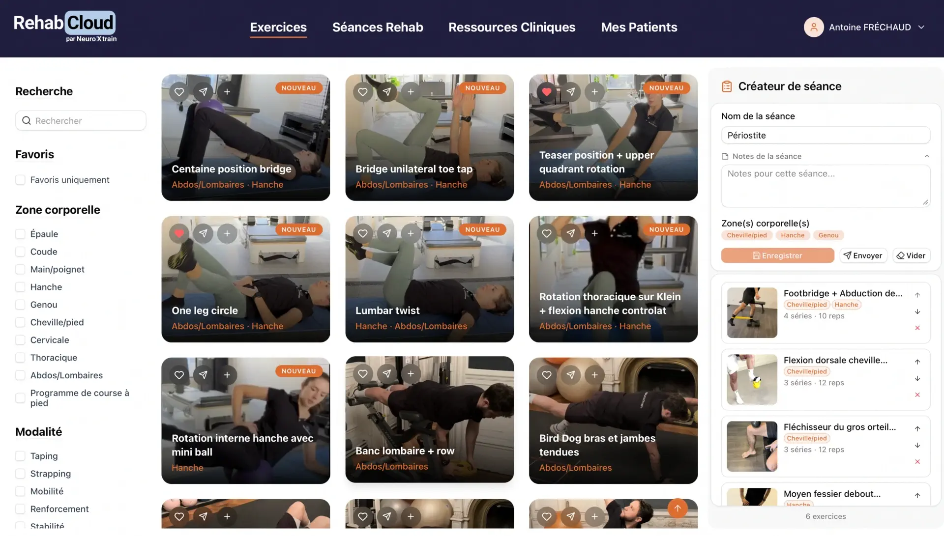 Rehabcloud Screenshot Statefull Exercises