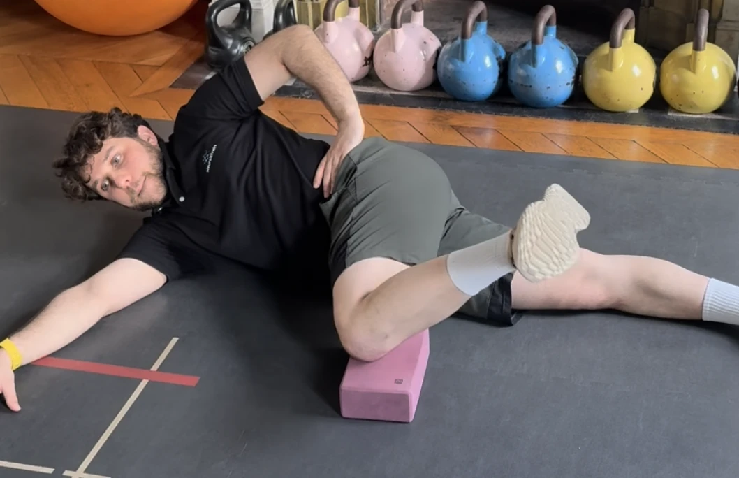 Image Rotation interne de hanche en décubitus latéral à 90° de flexion